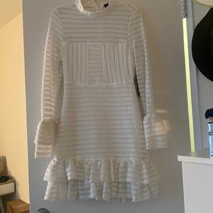 White tiered dress